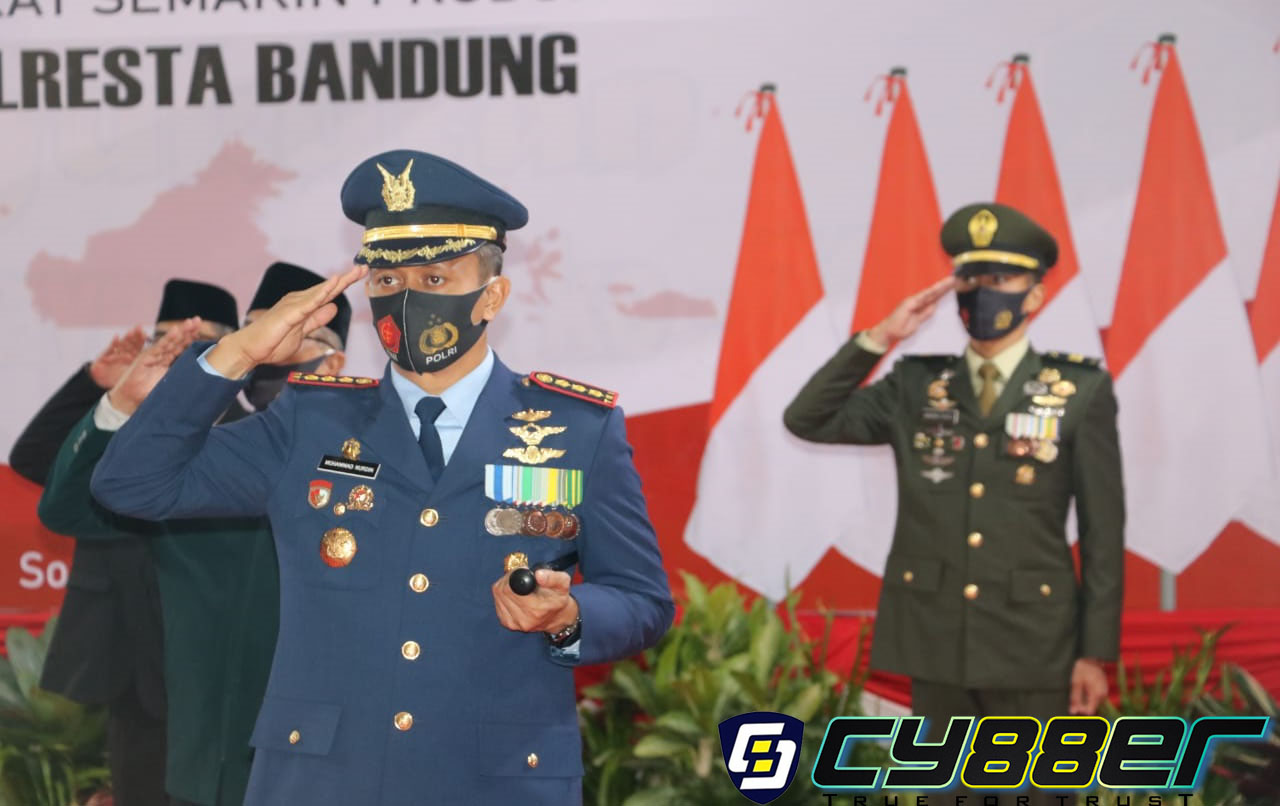 Danlanud Sulaiman Hadiri Hut Bhayangkara Ke-74 Di Mapolresta Bandung